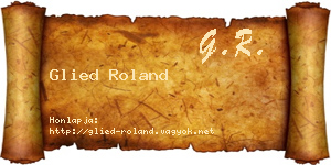 Glied Roland névjegykártya